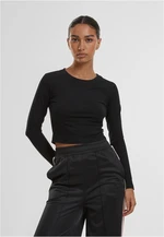 Women's Organic Cropped Longsleeve Black