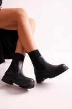 Shoeberry Women's Freyja Black Genuine Leather Boots Boots From Black Genuine Leather.