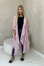 Linen coat powder pink