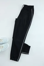 Trendyol Black Regular Cut Thick Piping Sweatpants