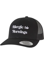 Alergic To Mornings Retro Trucker Cap Black