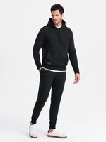 Ombre BASIC men's cotton tracksuit set kangaroo sweatshirt + joggers