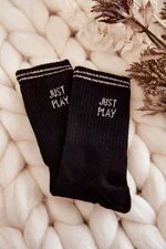 Women's horizontal sports socks Just Play Black