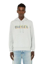 Diesel Mikina - S-GINN-HOOD-K27 SWEAT-SHIRT sivá