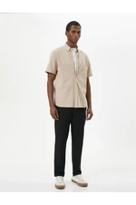 Koton Short Sleeve Shirt Thick Fabric Classic Collar