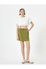 Koton Mini Cargo Parachute Skirt Elastic Waist Stopper Detailed