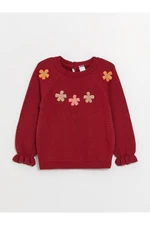 LC Waikiki Crew Neck Embroidered Baby Girl Knitwear Sweater