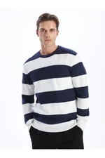 LC Waikiki Crew Neck Long Sleeve Striped Men's Knitwear Sweater