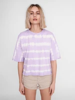 Light purple patterned loose T-shirt Noisy May Buster - Women