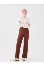 LC Waikiki Comfortable Fit, Self Patterned Women's Trousers with Elastic Waist