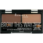 RIMMEL London Brow This Way, Paletka na obočí, 003 Dark Brown 1.1 g