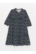 LC Waikiki Crew Neck Patterned Girl's Dress