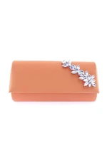 DGN 495-22y Women's Evening Dress Clutch Bag Orange Satin