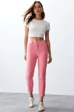 Trendyol Pink High Waist Mom Jeans