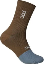 POC Flair Sock Mid Jasper Brown/Calcite Blue L Kerékpáros zoknik