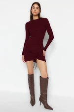 Trendyol Claret Red Mini Knitwear Dress