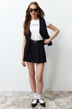 Trendyol Black Belted Woven Shorts