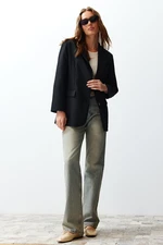 Trendyol Black Woven Blazer Jacket