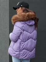 Women's winter jacket with hood WAYWARD purple Dstreet