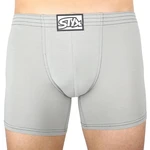 Men's boxers Styx long classic elastic light gray