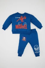 DEFACTO Baby Boy Marvel Comics Thin Sweatshirt Tracksuit Bottom 2-Piece Set