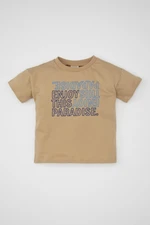 DEFACTO Baby Boy Crew Neck Printed Short Sleeve T-Shirt