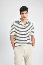 DEFACTO Regular Fit Striped Short Sleeve Polo T-Shirt