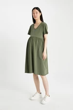 DEFACTO Regular Fit Short Sleeve Short Maternity Dress