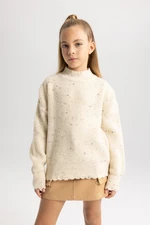 DEFACTO Girl's Crew Neck Sweater