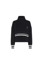 Tommy Hilfiger Sweater - VARSITY HIGH-NK SWEATER LS black