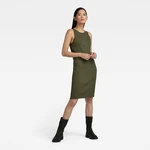 G-STAR Dress - Engineered rib tank dress green