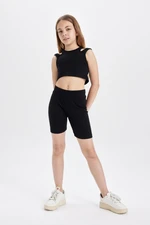 DEFACTO Girl's Ribbed Camisole Athlete Tights 2-Piece Set