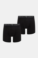 Boxerky Emporio Armani Underwear 2-pak pánske, čierna farba, 111912 4F720