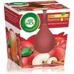 Air Wick Essential Oil Red Apple & Cinnamon vonná sviečka 105 g