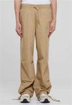 Men's wide poplin trousers - unionbeige