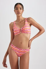 DEFACTO Fall In Love Regular Fit Patterned Bikini Bottom