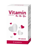 Biomedica Vitamín K2 + D3 + Q10 60 tobolek