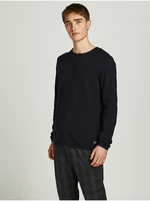 Čierny pánsky basic sveter Jack & Jones Hill