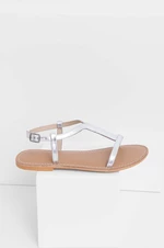 Kožené sandále Answear Lab dámske, strieborná farba