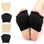 1Pair Invisible Half-Palm Sock Women Summer Silicone Non-Slip Five Finger Socks High Heels Shoe Antiskid Liner Half Feet Hosiery