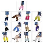 Women's Faux Furs Leg Warmers Boot Winter Warm Foot Cover Y2K JK Uniform Clothes