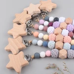 Baby Handmade Pacifier Chain Clip Dummy Nipples Holder Clips Babies Silicone Teething Chain Toy Gifts For Cute Baby Accessories