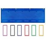 Hanging File Organizer For Classroom Storage Pocket Charts With Labels School Paper Organizer For Home With 6 Transparent