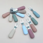 Baby Gadgets Tableware Set Children Utensil Stainless Steel Toddler Dinnerware Cutlery Cartoon Infant Food Feeding Spoon Fork