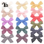 Yundfly 9*7.2 CM Children's Candy Color Bowknot Bangs Hairpins Cute Handmade Bows Baby Hair Clips Infant Headwear Birthday Gifts