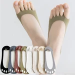 Summer Cotton Thin Open Toe Sock Slippers Low Tube Invisible Boat Socks Sweat Absorption Deodorant Sock Slipper Sandal Underwear