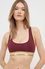 Podprsenka Calvin Klein Underwear bordová farba, jednofarebný