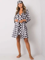 Black and white checkered three-piece night set