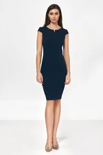 Nife Woman's Dress S225 Navy Blue