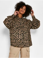 Black-Beige Patterned Shirt Noisy May Loone - Women